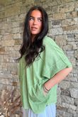 Rustic Nature Linen Blend Pocket Tee Washed Lawn